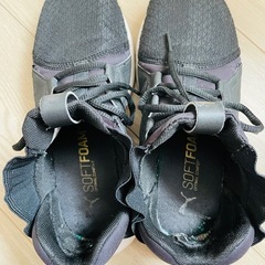 PUMA 23.0cm ソフトフォーム+ ブラック スニーカーの画像