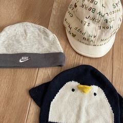 NIKEなど 🐧🧢🌟新生児〜6Y スタイ＆帽子セットの画像