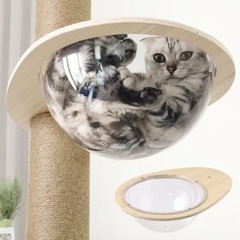 キャットタワー　省スペース宇宙船ボウルの画像
