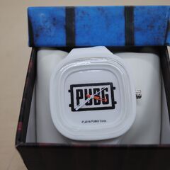 [1247J]PUBG　腕時計　白　シリコン製