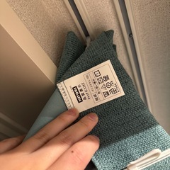 ニトリ　遮光カーテン　緑の画像