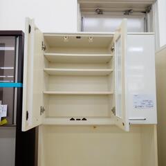 ★ジモティ割あり★  食器棚 白 H210×D55×W89 クリーニング済み OJ8890の画像