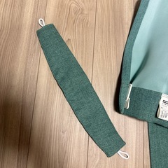 ニトリ　遮光カーテン　緑の画像