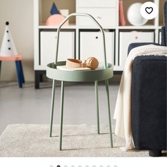 IKEA サイドテーブル　緑　の画像