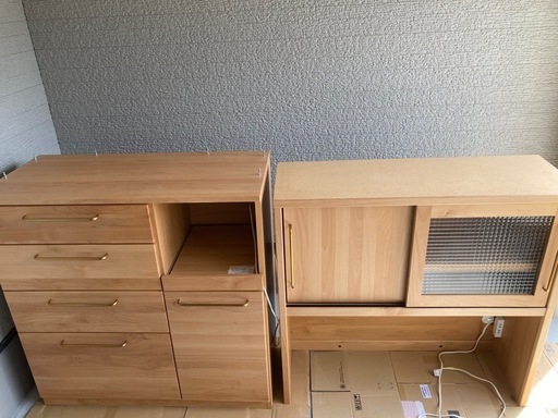 商談中です【無垢】造作食器棚　※配送相談可