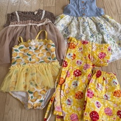 女の子 甚平 水着 洋服 帽子の画像