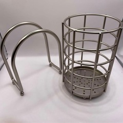 《新品未使用》フルーツバスケット 収納ラック ナプキンホルダー ステンレス 箸入れの画像
