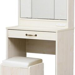 ドレッサー/三面鏡/椅子付き/収納たっぷり/幅60×奥行41×高...