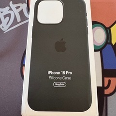 Apple純正iPhone15proシリコンケース midnig...