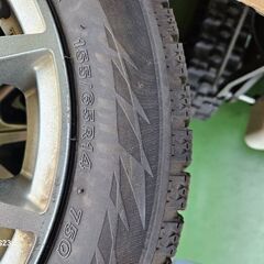 軽用21年ブリジストン冬タイヤ14インチ軽量ホイールセットの画像