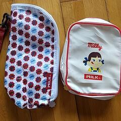 ミルキーペコちゃん小物入れとペットボトルケース未使用品