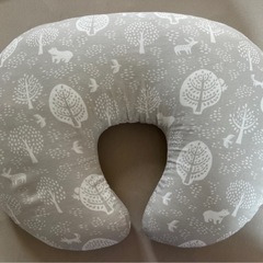 【美品】授乳クッション 綿100％カバー付き 二重ガーゼ素材