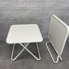 【IKEA】 ●折り畳みテーブル白色 (幅55cm奥行55cm高...