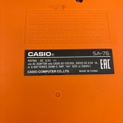 【5/25まで】 CASIO ミニキーボード SA-76の画像