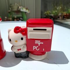 ⏹️陶器製ハローキティ貯金箱2個セットの画像