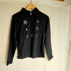 Munsing wear マンシングウェア ポロシャツ その他トップスブラック　ペンギンマーク入り【中古】の画像