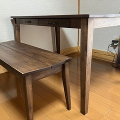 ダイニングテーブル、ベンチ　お譲りします！の画像