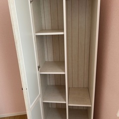 洋服タンス クローゼット ミラー付きの画像