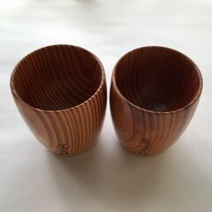 【未使用】銘木 屋久杉のぐい呑み 湯呑の画像