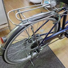 極美品！ 26インチ 自転車 6段変速 asahi ネイビー カギ付き ママチャリ シティサイクル 西岡店の画像