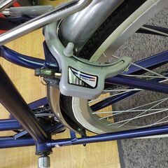 極美品！ 26インチ 自転車 6段変速 asahi ネイビー カギ付き ママチャリ シティサイクル 西岡店の画像
