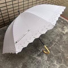 日傘 長傘  ベージュ 