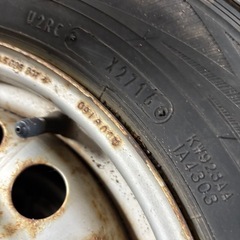 鉄ホイールスタッドレスタイヤ付き　155R13 ４本セット　中古現状の画像