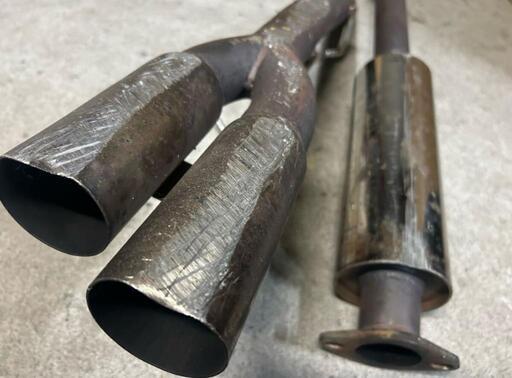 引取限定　ダイハツ　エッセなど　　希少　サムライパワー　サイド出しマフラー