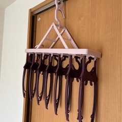 ワンタッチ　折りたたみ　6連ハンガー　の画像