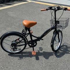 値下げ！！【美品中古】折りたたみ自転車　20インチ　シマノ6段変速ギア