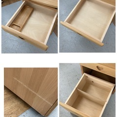 S713 ⭐ 杉工場 学習キャビネット 天然木 学習用 幅42cm USEDの画像
