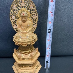 金塗装　色彩　精巧仏像　美品