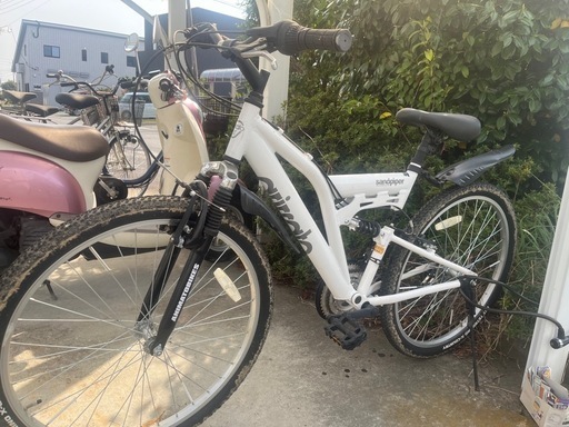マウンテンバイクフルサス26インチ (シロクロ) 剛志のマウンテン マウンテンバイクフルサス26インチ (シロクロ) 剛志のマウンテン