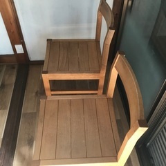 ウォールナット　無垢　チェア(2脚セット)の画像