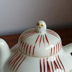 有田焼　伸山窯　醤油さし　蓋にフクロウの画像