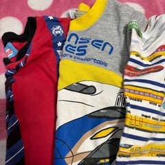 新幹線　プラレール  Tシャツ　トーマス　100 ５枚の画像