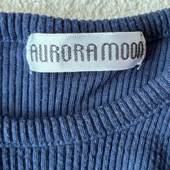 AuroraMoon フリルチュニック ネイビー ピンクの画像