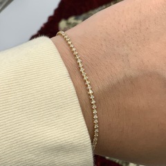 K18 テニスブレスレット　1ct　2.9g 約17cmの画像