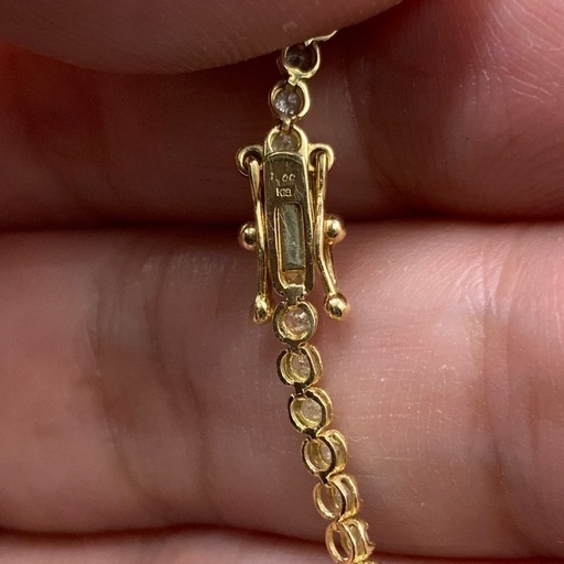 K18 テニスブレスレット　1ct　2.9g 約17cm