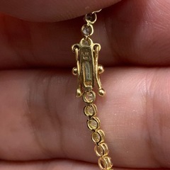 K18 テニスブレスレット　1ct　2.9g 約17cmの画像
