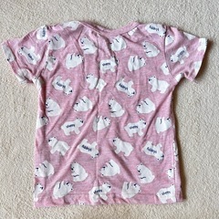 西松屋 白クマ ピンク Tシャツ 95cmの画像