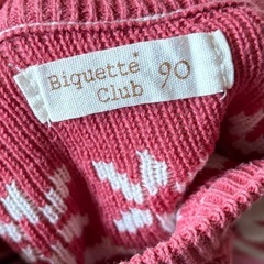 Biquette Club キムラタン セーター 90cm ピンク 花 ニットの画像