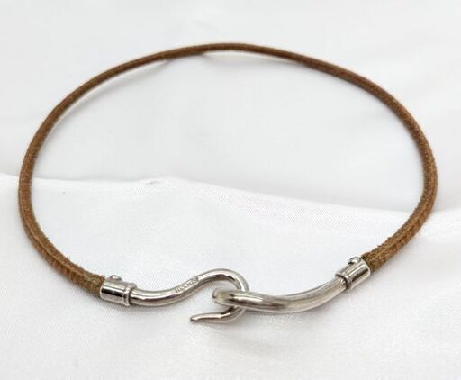 HERMES/エルメス ジャンボ レザー 2連 ブレスレット チョーカー