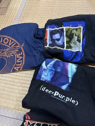 合計10枚 ロックTシャツ7枚とMr.Bigポーチ1つ。おまけに未使用スポーツ