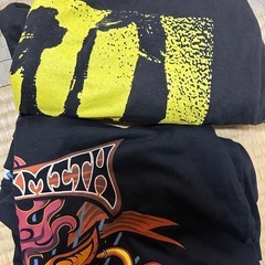 合計10枚　ロックTシャツ7枚とMr.Bigポーチ1つ。おまけに未使用スポーツTシャツとパーカーの画像