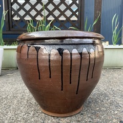 壺 メダカ飼育などに 漬物容器  丸壺　かめ