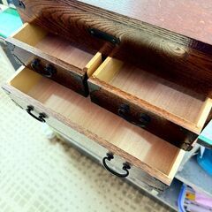 レトロ 針箱 3段 引き出し付き 現状品の画像