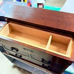 レトロ 針箱 3段 引き出し付き 現状品の画像