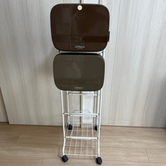 分別ゴミ箱 ラテスタイル4段タイプ 19L×2P スタンド付