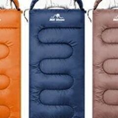【新品・未使用】寝袋　封筒型　軽量　ネイビー　紺色　ランキング1...